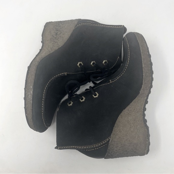 Timberland Monogram Wallaby Boots – Leather/Suede, Moc Crepe Wedge, size 6 - Picture 3 of 10